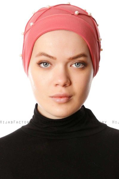 Yaren - Dark Pink Crepe Chiffon Turban - Sehr-i Sal