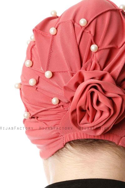Yaren - Dark Pink Crepe Chiffon Turban - Sehr-i Sal