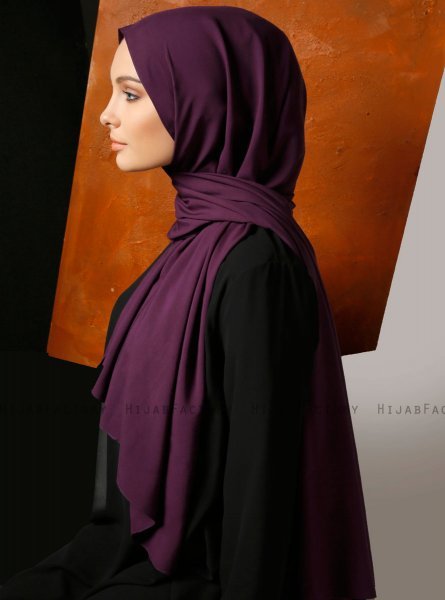 Zahra - Purple Crepe Hijab - Mirach