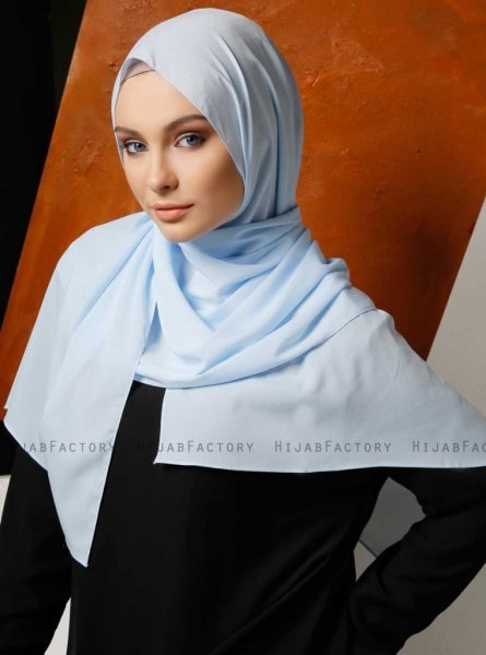 Zahra Ljusblå Crepe Hijab Mirach 110024a