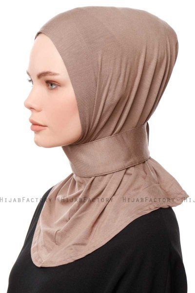 Zeliha - Dark Taupe Practical Viskos Hijab