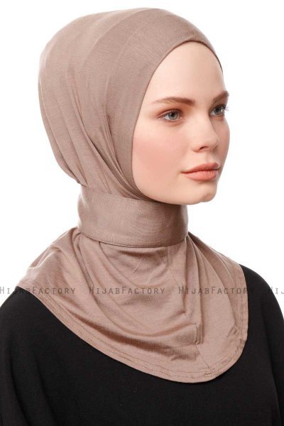 Zeliha - Dark Taupe Practical Viskos Hijab