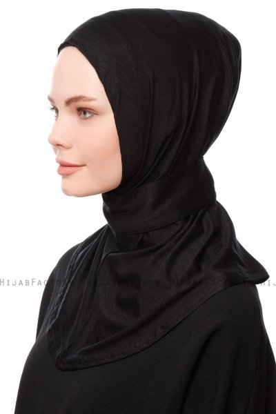 Zeliha - Black Practical Viskos Hijab