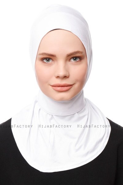 Zeliha - White Practical Viskos Hijab