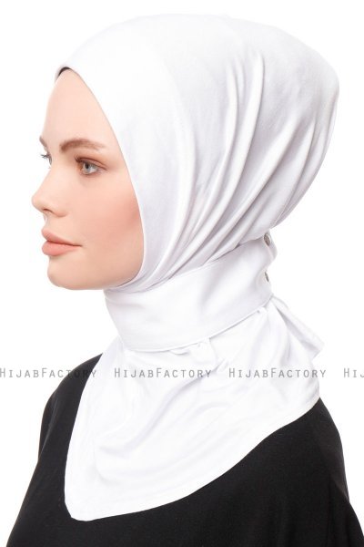 Zeliha - White Practical Viskos Hijab