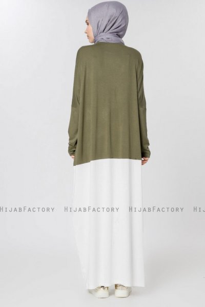 Zenia Khaki & Vit Klänning Miss Halima 280144e