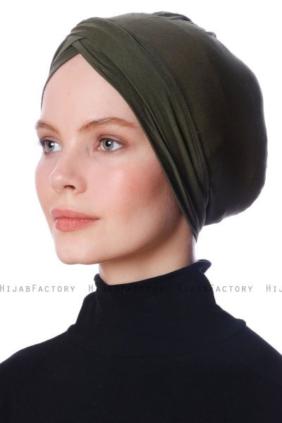 Zeynep - Khaki Parizien Underscarf - Ecardin