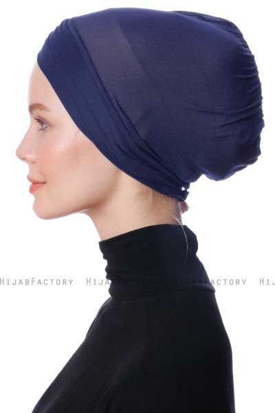 Zeynep - Navy Blue Parizien Underscarf - Ecardin