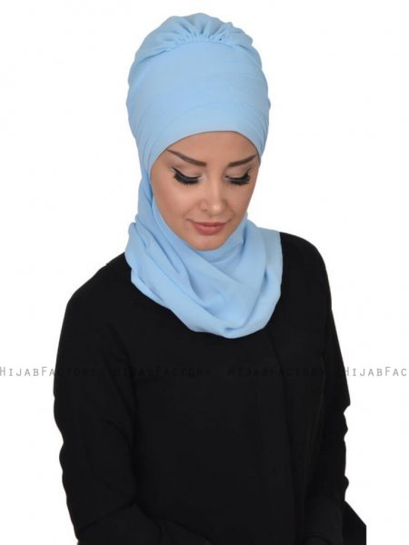 Zoe Ljusblå Chiffon Turban Ayse Turban 322805d