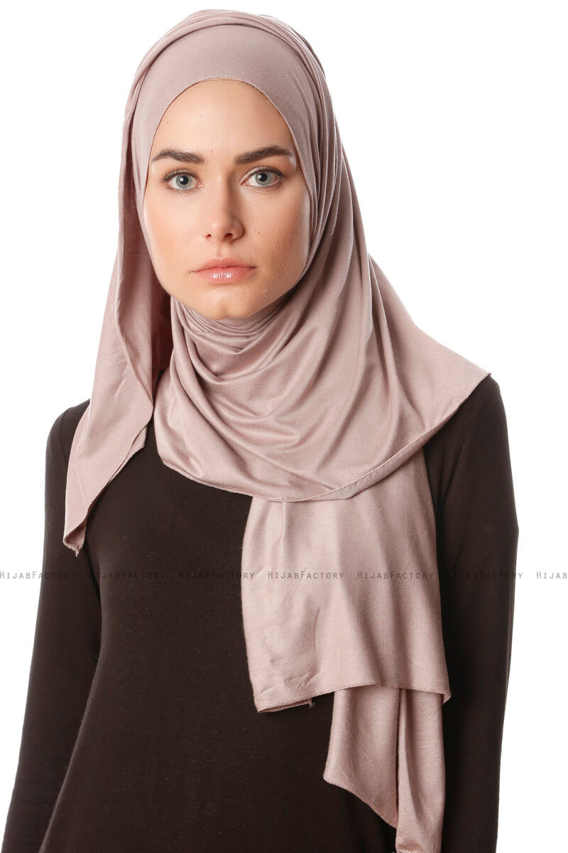 Hijab Jersey Premium Melek - Stone Grey Stretch Jersey shawl From Ecardin